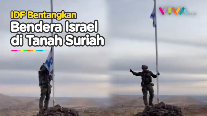 Duh! IDF Tancap Bendera Israel di Tanah Suriah