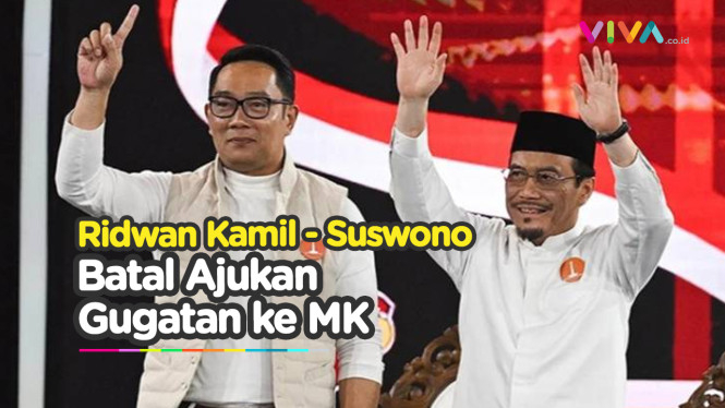 Waktu Habis! Ridwan Kamil-Suswono Batal Gugat Hasil Pilkada
