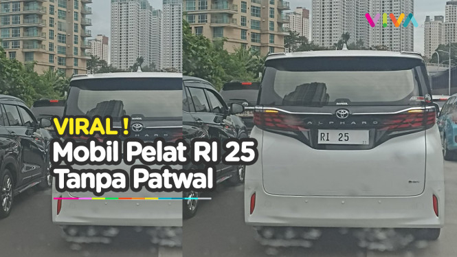HEBOH Mobil Alphard Pelat RI 25 Nikmati Kemacetan Tanpa Patw