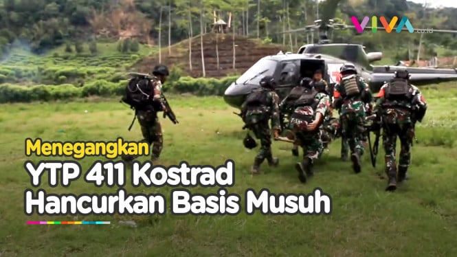 Latihan Puncak YTP 411 Kostrad Berhasil Hancurkan Musuh