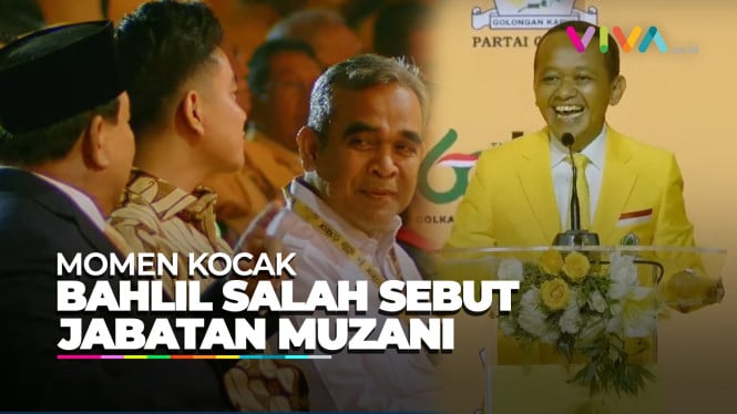 Bahlil Keseleo Lidah Saat Menyapa Muzani, Prabowo Panik