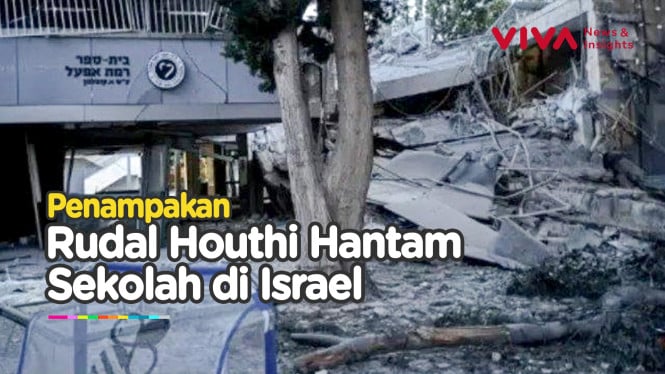 Penampakan Sekolah di Israel Runtuh Akibat Rudal Yaman