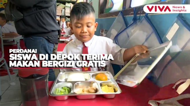 Reaksi Tak Terduga Para Siswa Dapat Makan Gratis di Depok