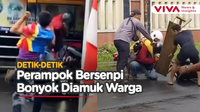 Aksi Pegawai Minimarket Lumpuhkan Perampok Bersenpi