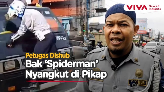 Cerita Petugas Dishub yang Nyangkut di Mobil Pikap