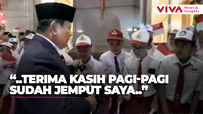 Prabowo Bincang dengan Siswa SD Tiba di Malaysia