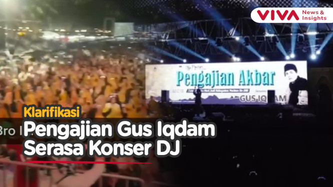Pengajian Gus Iqdam Dibuka dengan Musik DJ Layaknya Konser