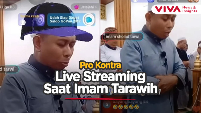 Fitur Saweran Aktif, Imam Solat Tarawih Sambil Live TikTok