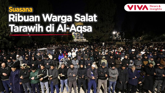 DIJAGA KETAT! Warga Palestina Salat Tarawih di Al-Aqsa