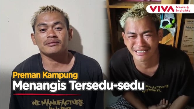 Tampang Lucu Preman Mewek Saat Ditangkap Polisi