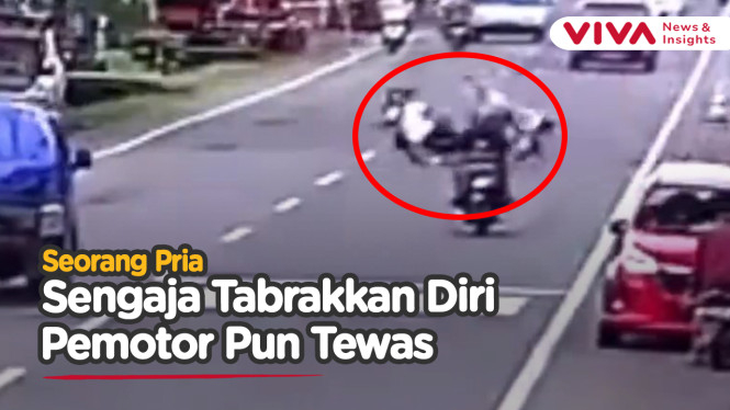 Diduga Sengaja Tabrak Pemotor, Pria Lalu Pergi Begitu Saja