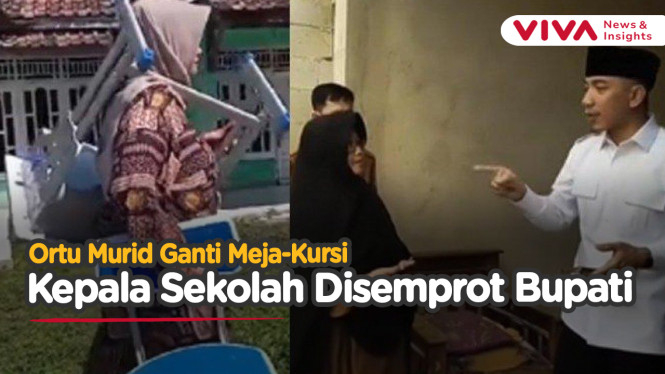 Diminta Ganti Rugi, Ortu Gotong Meja-Kursi Baru ke Sekolah