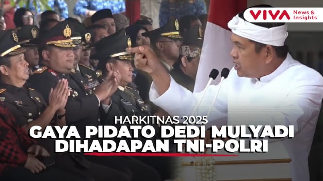 Berapi-api! Suara Gemetar Dedi Mulyadi Buat Barisan TNI/Polr