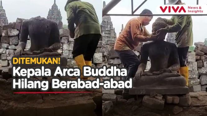 Sudah Lama Hilang, Kepala Arca Buddha Kembali Utuh
