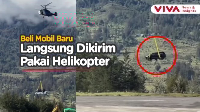 GOKIL! Beli Mobil Langsung Diantar Pakai Helikopter