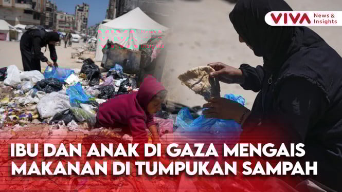 Kelaparan, Ibu-Anak di Gaza Mengais Makanan di Tempat Sampah