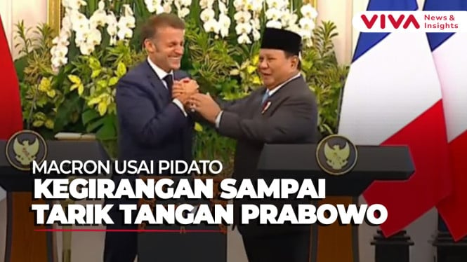 Macron Girang Ajak Salaman Prabowo hingga Tarik Tangan