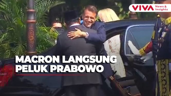 Macron dan Istri Disambut Prabowo di Istana Negara
