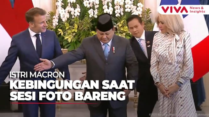 Gerak-gerik Brigitte Macron Saat Suami Foto Bareng Prabowo