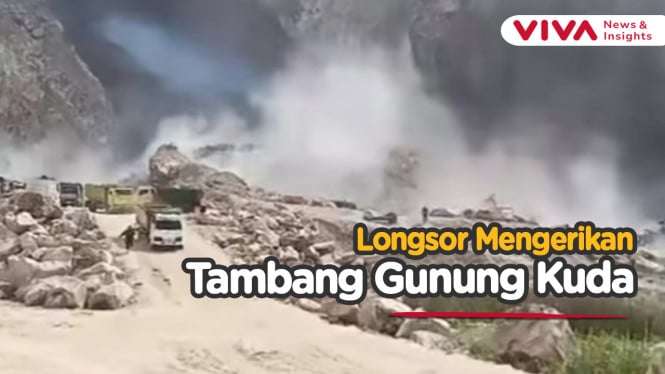 Detik-detik Mengerikan Longsor Gunung Kuda Cirebon