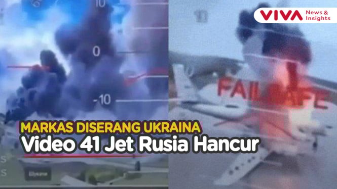 DETIK-DETIK Ukraina Bombardir 41 Pesawat Rusia