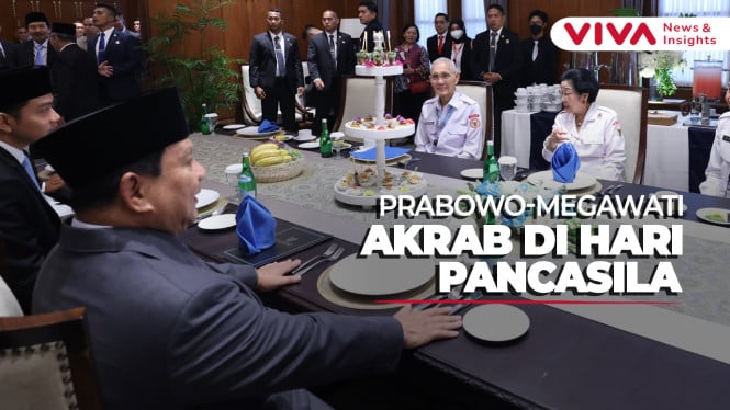 Kedekatan Prabowo-Megawati Sebelum Upacara Hari Pancasila