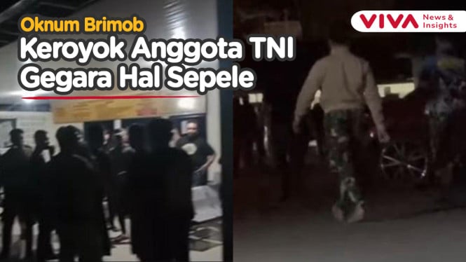 Terpengaruh Miras, Oknum Brimob Keroyok TNI Gegara Sepele