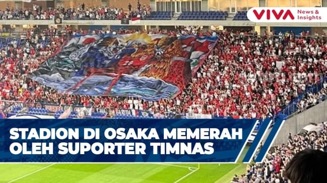 Aksi Pendukung Indonesia di Osaka Bikin Kagum Fans Jepang