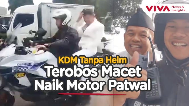 Dedi Mulyadi Naik Motor Patwal Tanpa Helm, Hindari Macet?