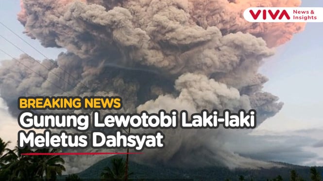[BREAKING NEWS] Gunung Lewotobi Laki-laki Meletus Dahsyat