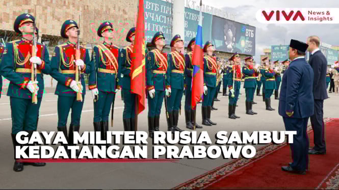 Sambutan Meriah Militer Rusia Saat Prabowo Tiba Rusia