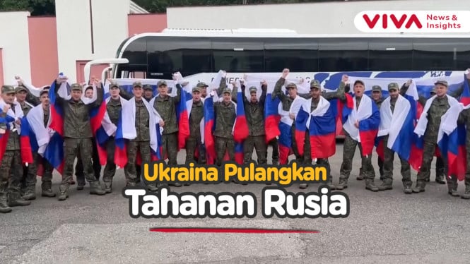 Sorak Sorai Tentara Rusia Usai Dibebaskan Ukraina
