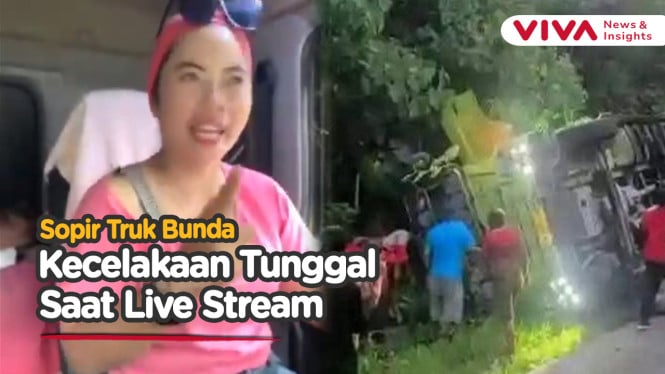 Nasihati Penonton Seraya Kemudikan Truk 20 Ton, Ujungnya