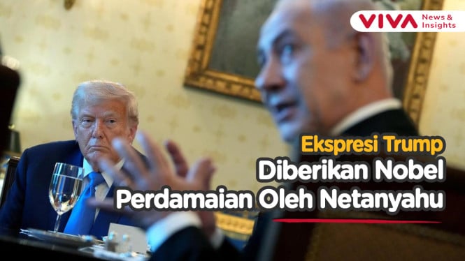 'Jilat' Trump, Netanyahu Beraksi Konyol di Meja Makan